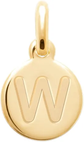 18K Gold Plated A-Z Initial Letter Pendant for Women - 0.4 inch (1 cm) Solid Pendant with Engraved Capital Letter- Alphabet Jewelry