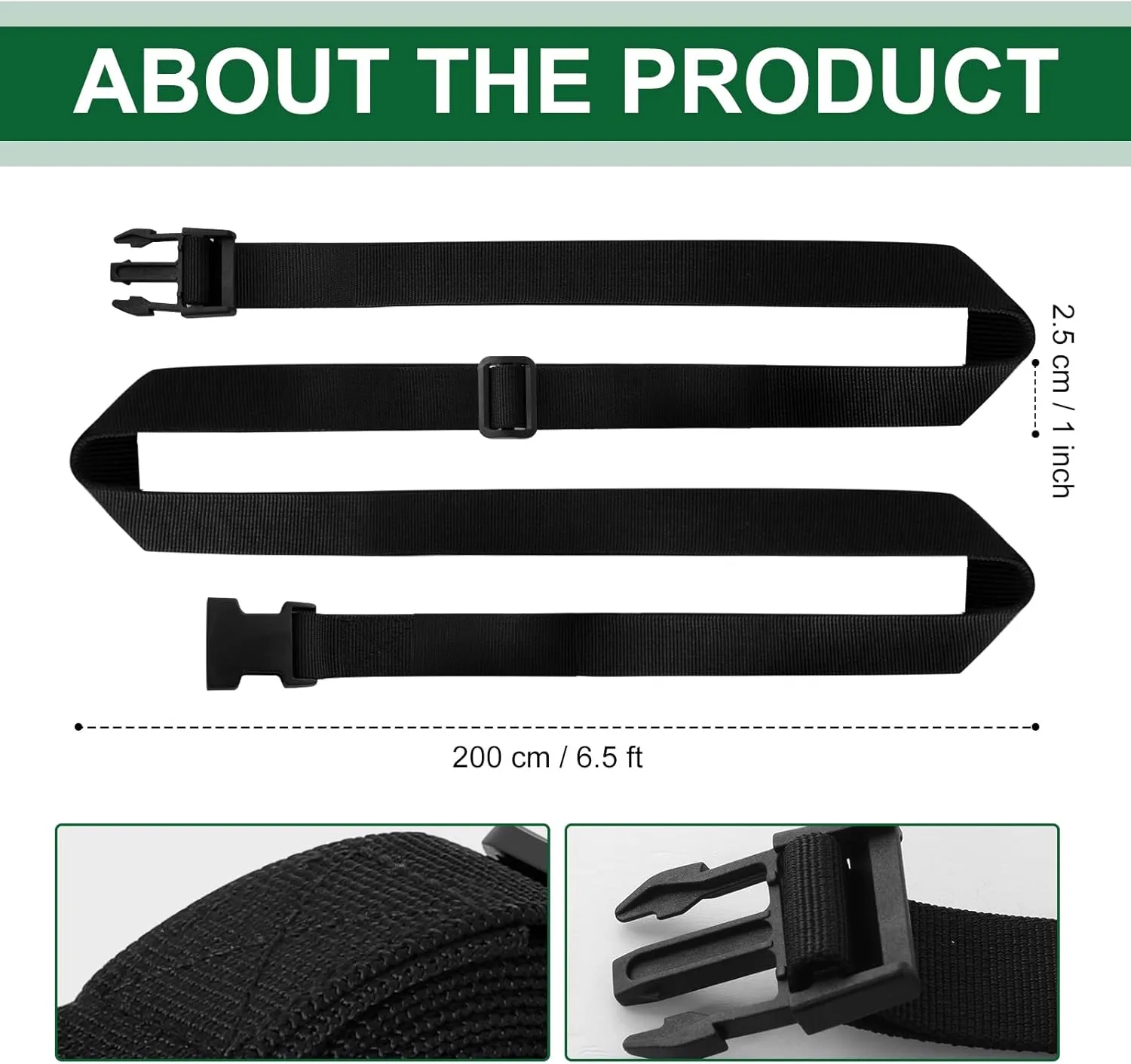 6.5 Feet Strap Cone Carrier Sport Cone Carrying Strap Black Adjustable Agility Disc Cone Shoulder Strap for Storage & Travel with Quick Snap Closure