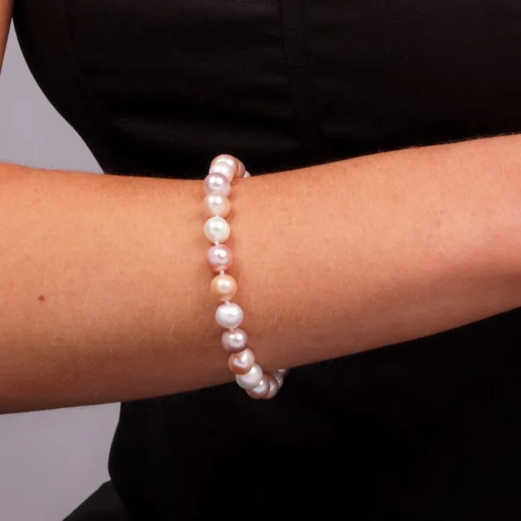 8-9mm Multi-Colour Freshwater Pearl Bracelet for Women