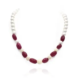 Anna Mesh Pearl Necklace