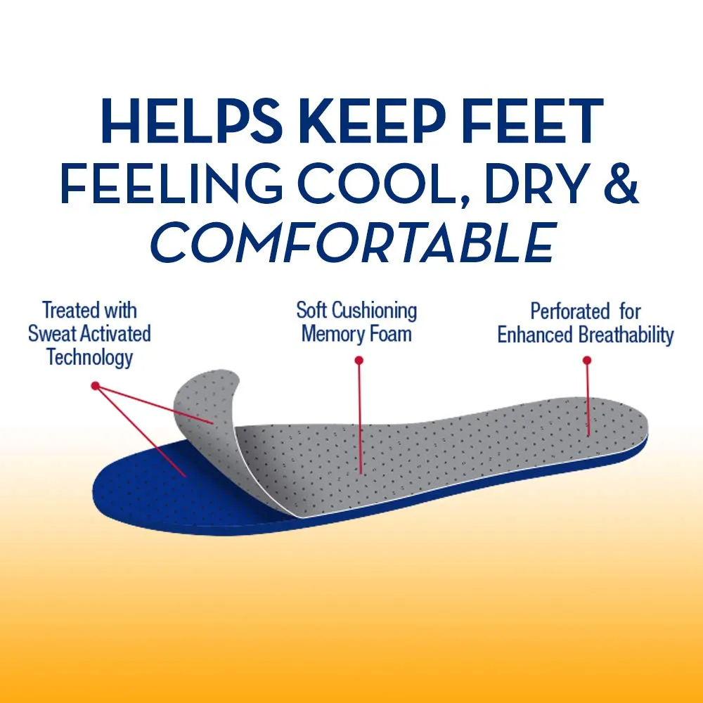 Arm & Hammer Odor Control Soft Step Insoles, Memory Foam Insoles for Men, Memory Foam Insoles for Women, Best Insoles for Standing All Day, Foot Inserts, Shoe Inserts Men and Women -6 Pairs 6 pair