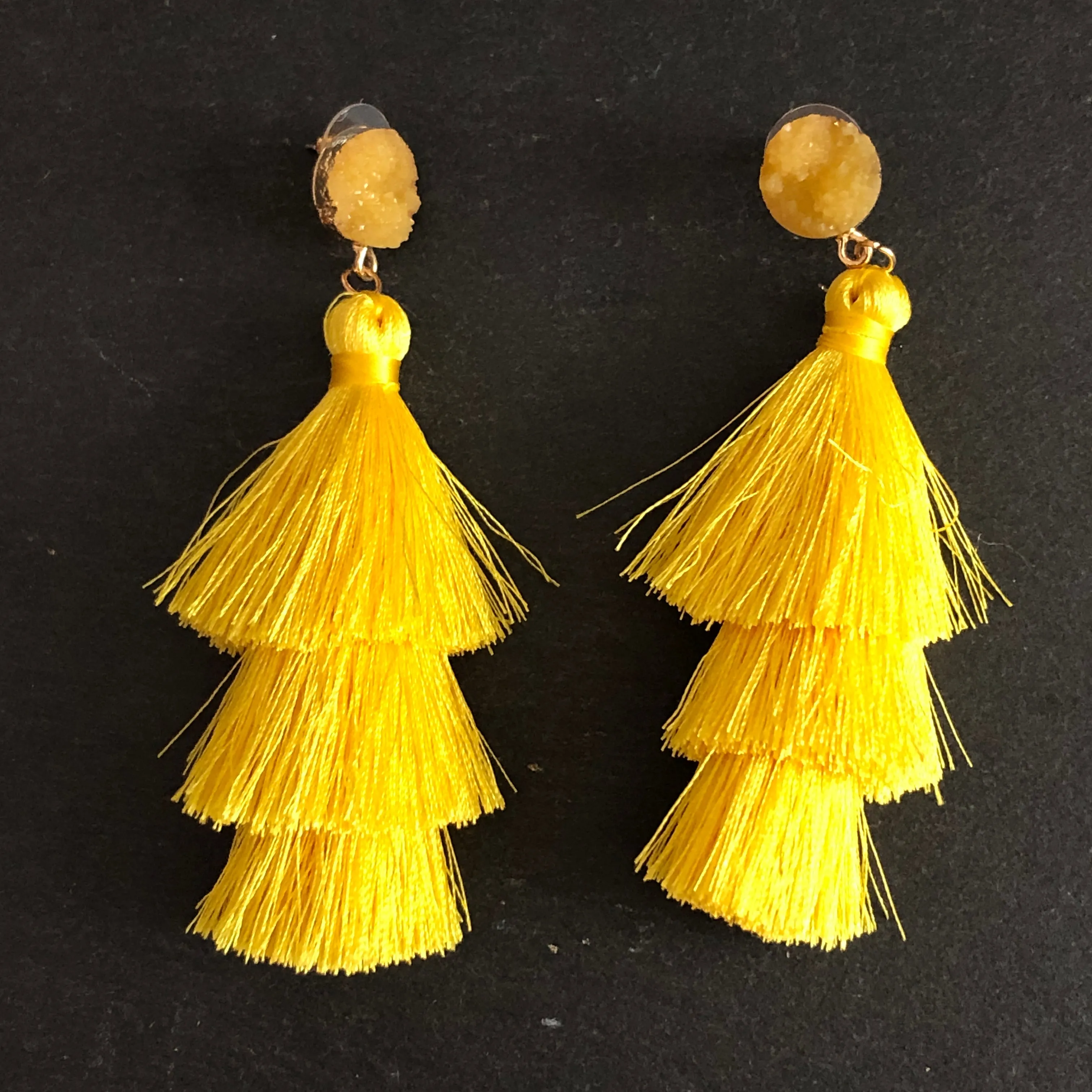 Ashanti Cotton Tassel Earrings