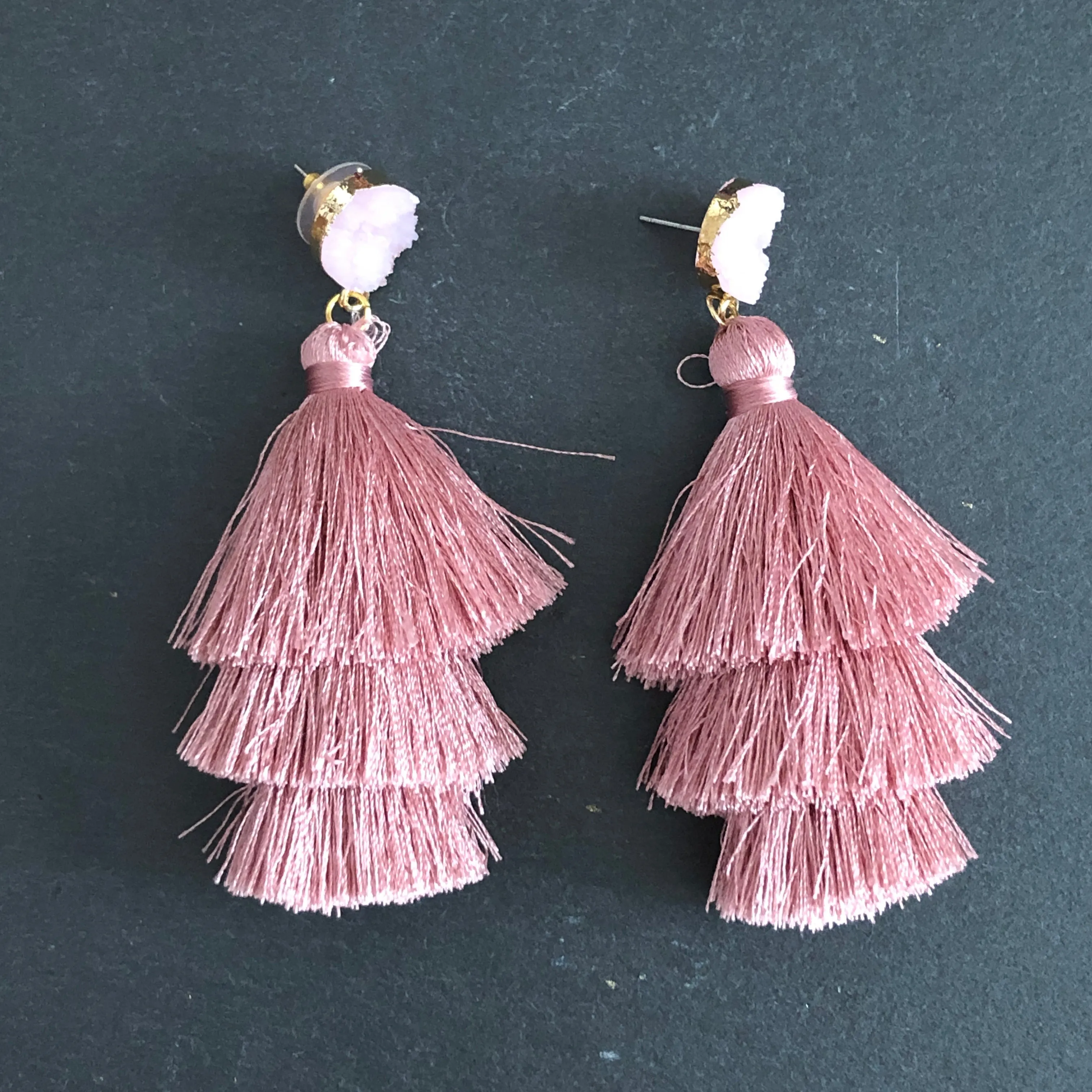 Ashanti Cotton Tassel Earrings