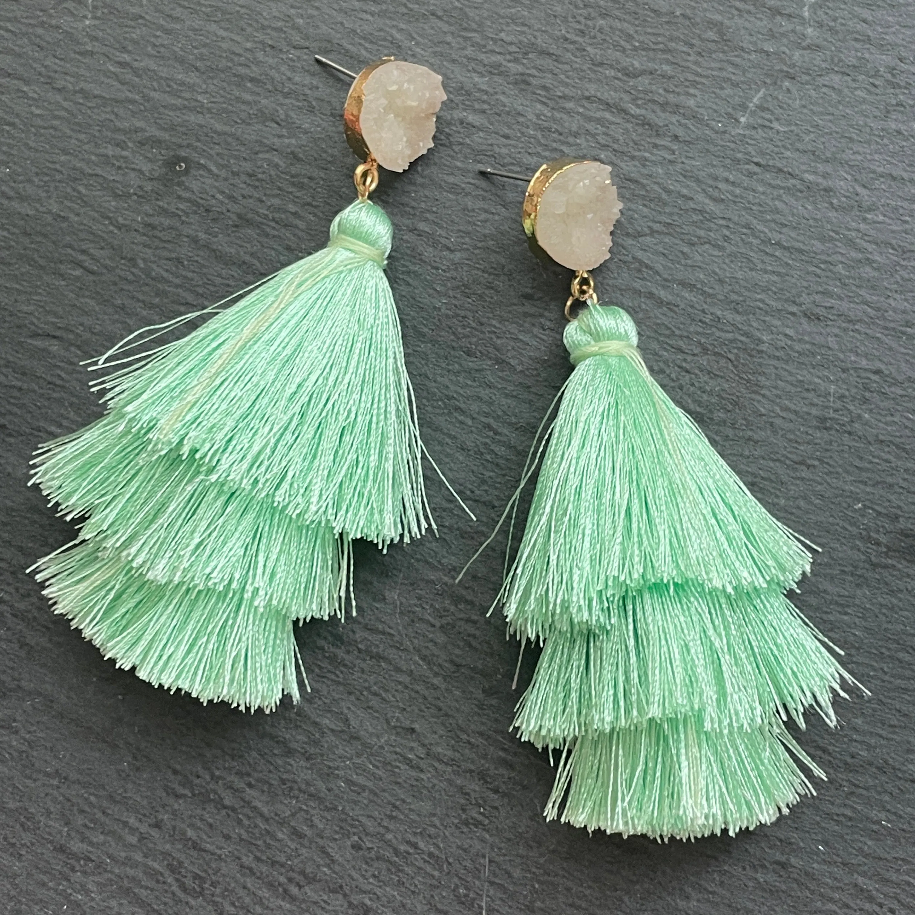 Ashanti Cotton Tassel Earrings