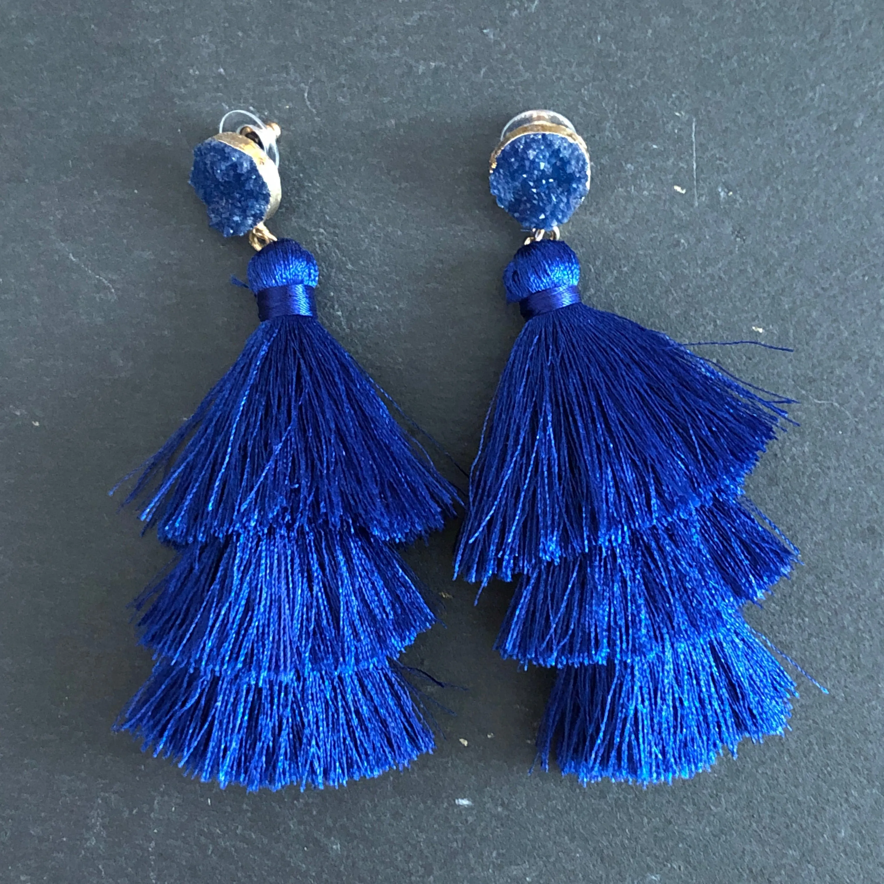 Ashanti Cotton Tassel Earrings