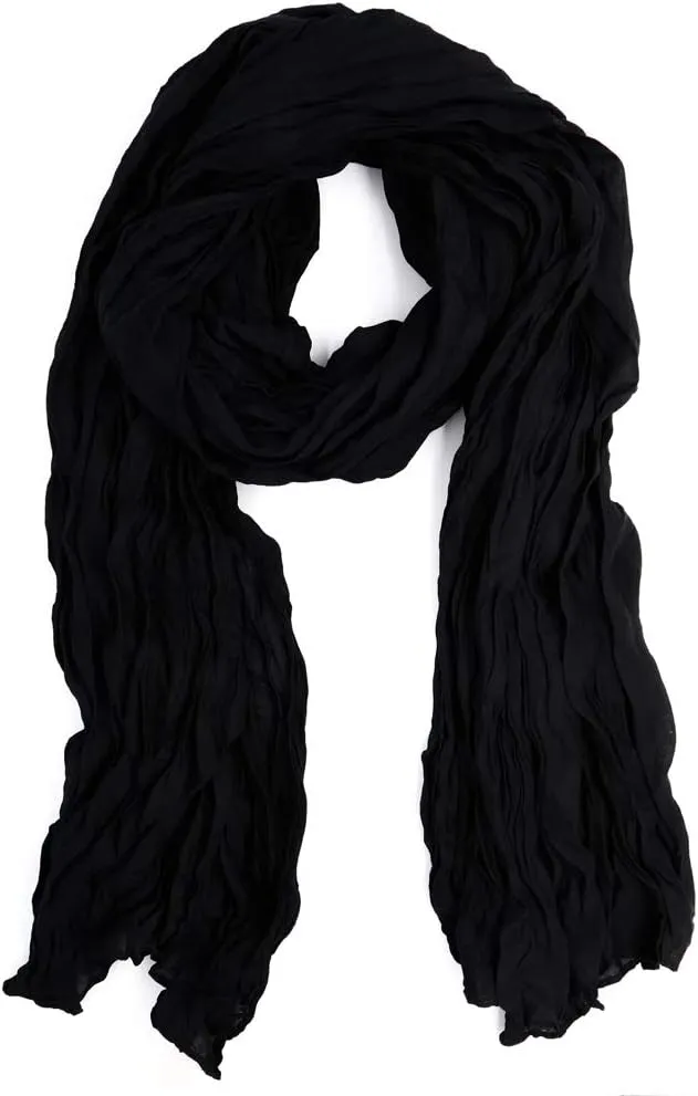 Beauty Town Head Wrap Scarf Neckerchief Crinkle Large Headband Turban Hair Tie