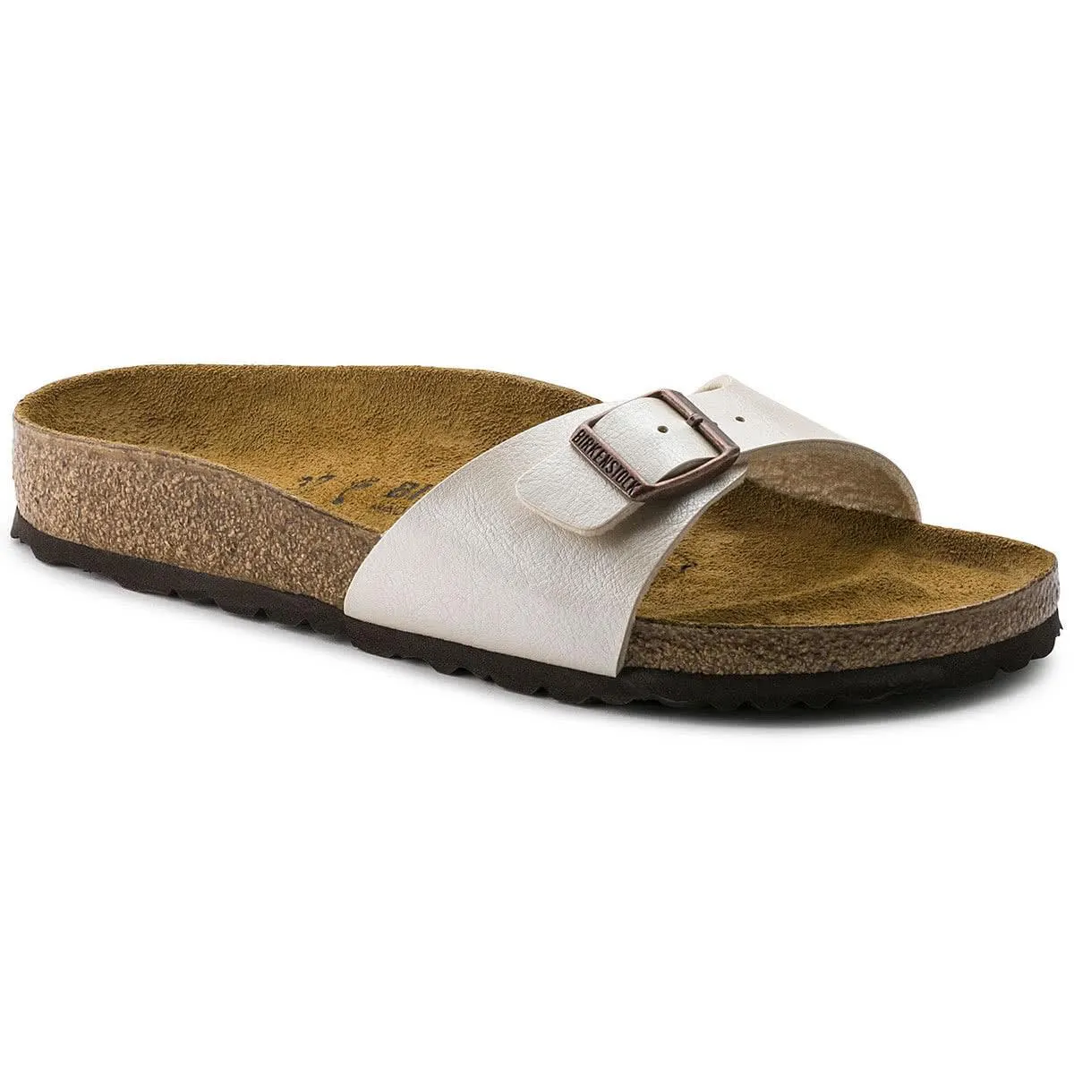 Birkenstock Madrid Birko-Flor Sandals - Regular - Graceful Pearl white