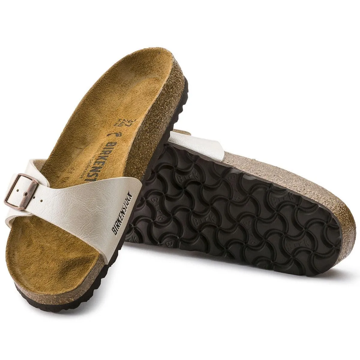 Birkenstock Madrid Birko-Flor Sandals - Regular - Graceful Pearl white