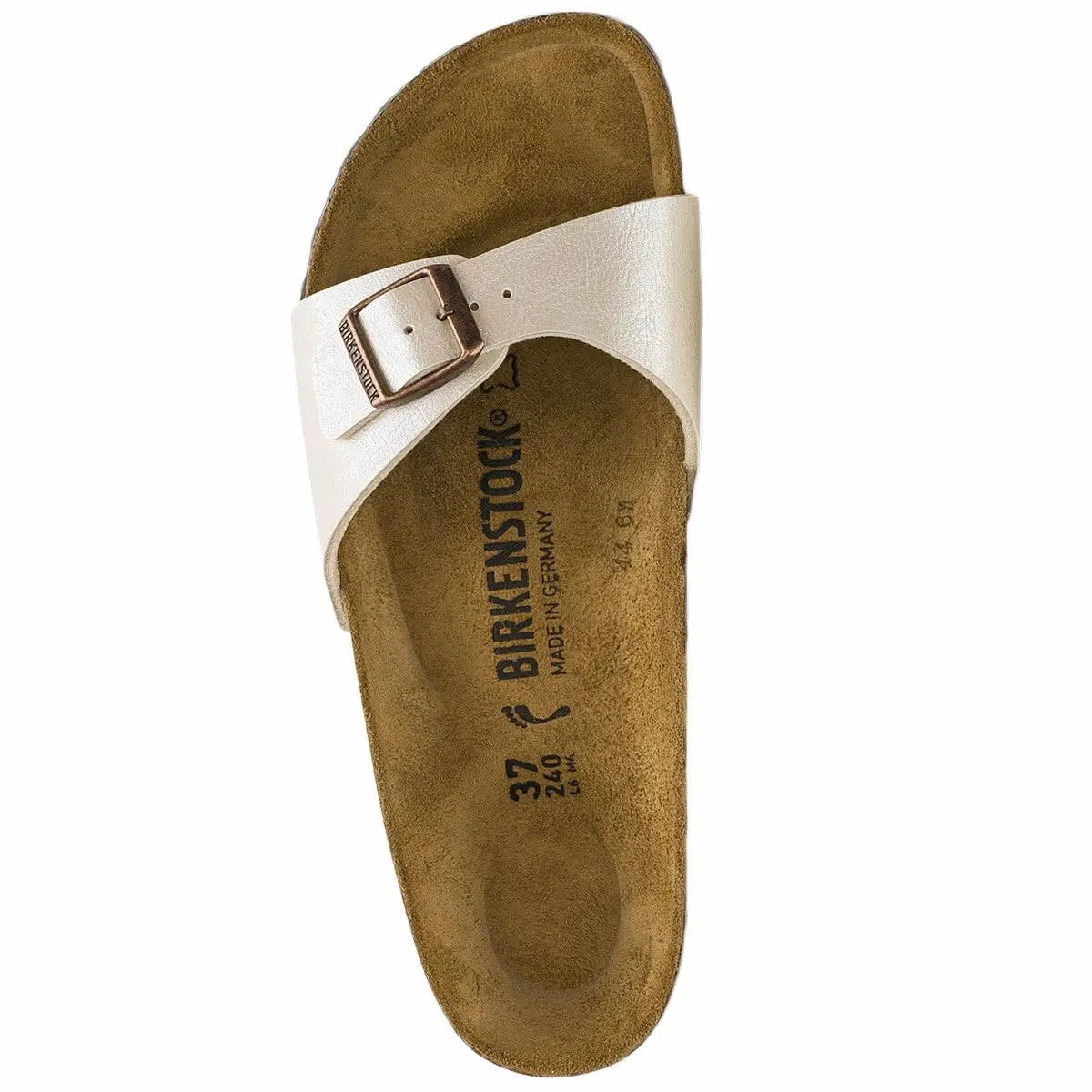 Birkenstock Madrid Birko-Flor Sandals - Regular - Graceful Pearl white