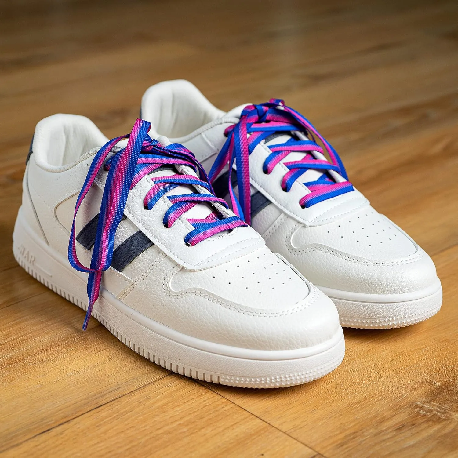Bisexual Flag Striped Shoelaces Perfect for Sneakers, Boots & Shoes - LGBTQ Stuff - Colorful Boot Shoe Laces for Men & Women