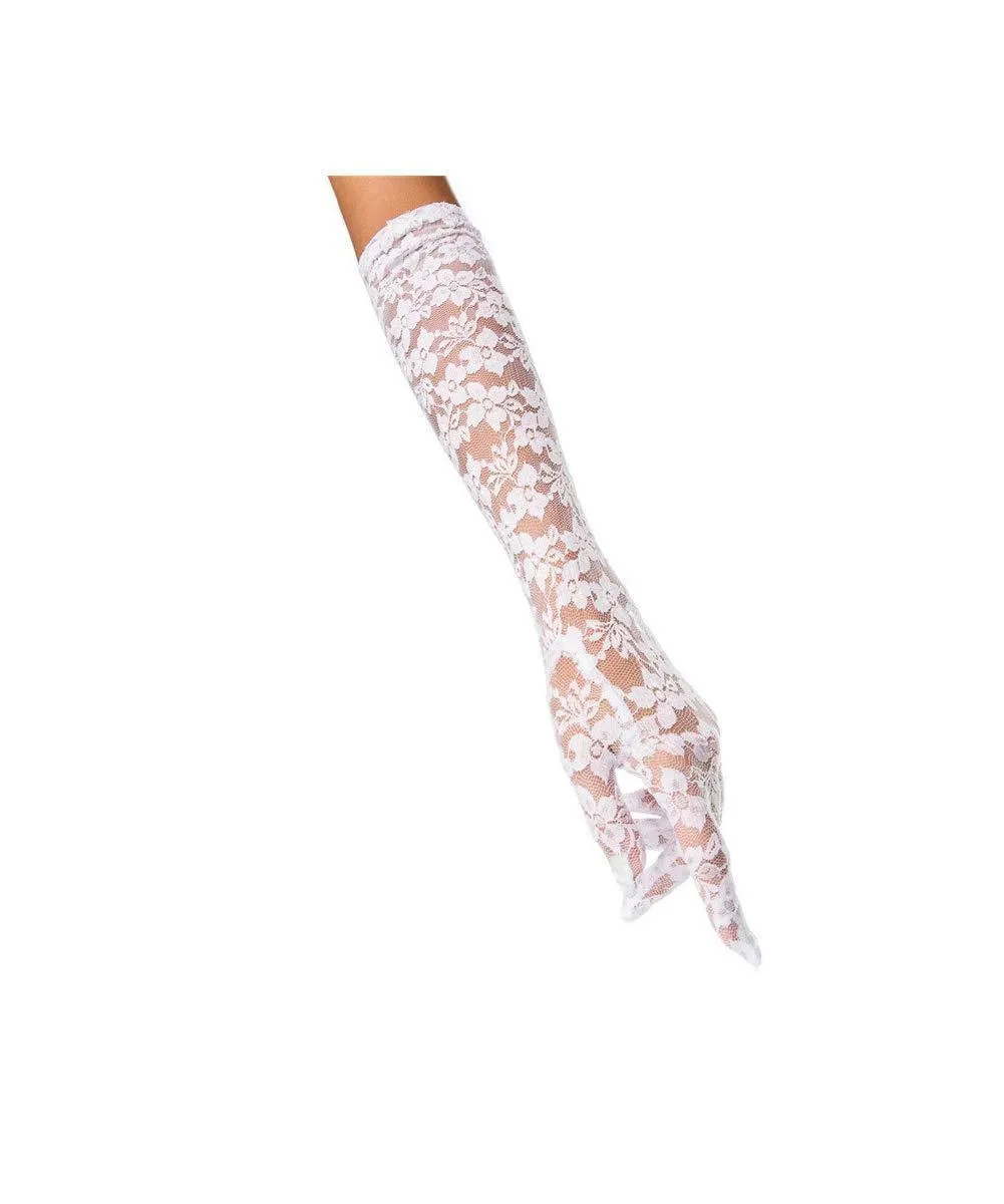 Black/Red/White Colors Lace Gloves Wedding Gloves Women Gloves and Mittens 51white