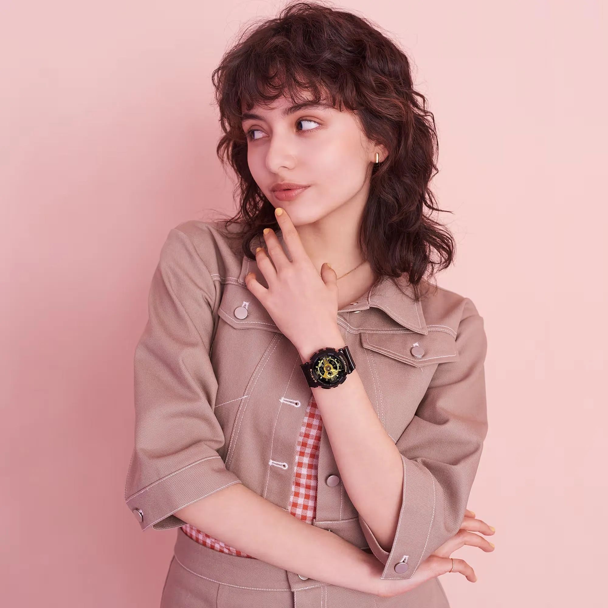 Casio BA-110X-1AER Baby-G Black Resin Worldtime Stopwatch Women's Watch