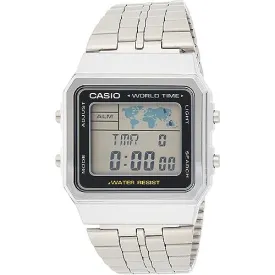 CASIO Silver Vintage Quartz Unisex Stainless Steel Watch #A500WA-1DF
