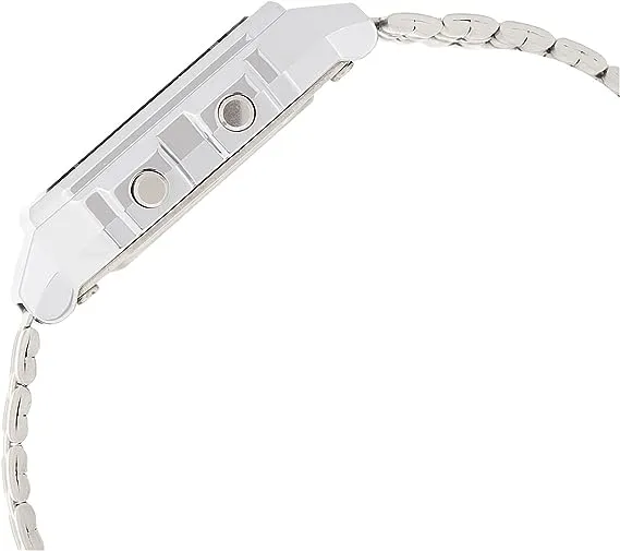 CASIO Silver Vintage Quartz Unisex Stainless Steel Watch #A500WA-1DF