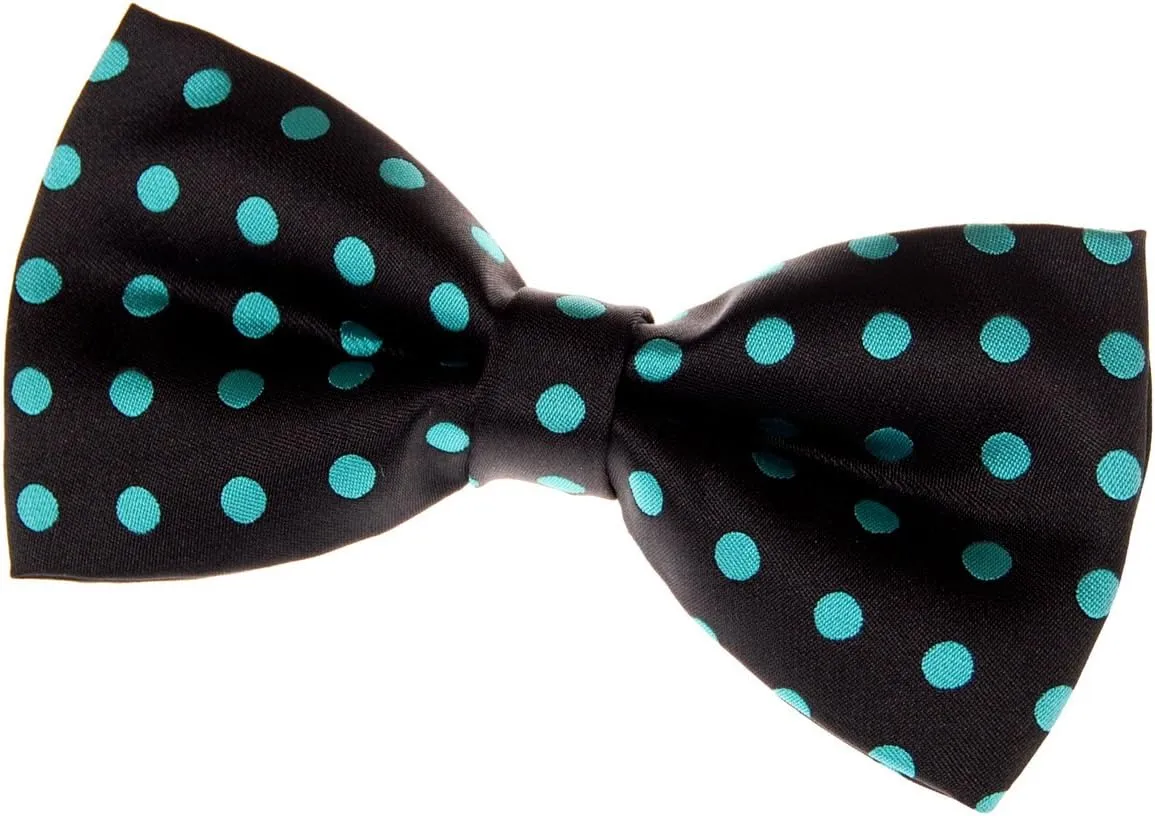 Classic Polka Dots Woven Microfiber Pre-tied Bow Tie (5")