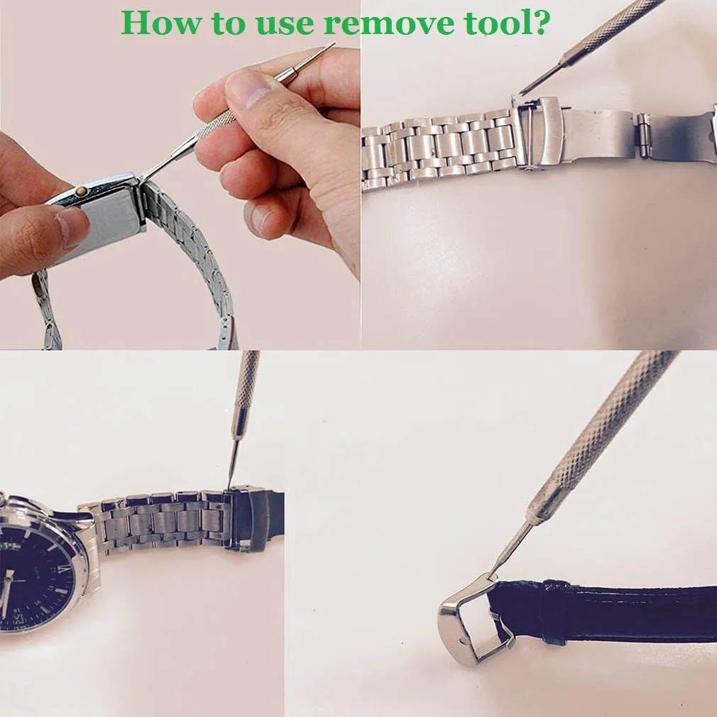 Compatible with 22mm Spring Bars Watch Pins Replacement Pins 8 PCS Diameter 1.5mm with Watch Band Remove Tool (22mm)