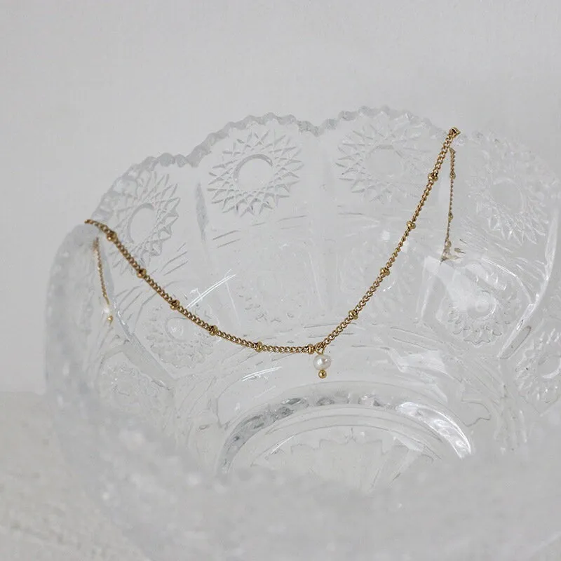 Dainty Pearl Bracelet, Natural Fresh Water Pearl Bracelet, Pearl Bracelet, 18K Gold Color Bracelet, Bridesmaid Bracelet, Wedding Bracelet