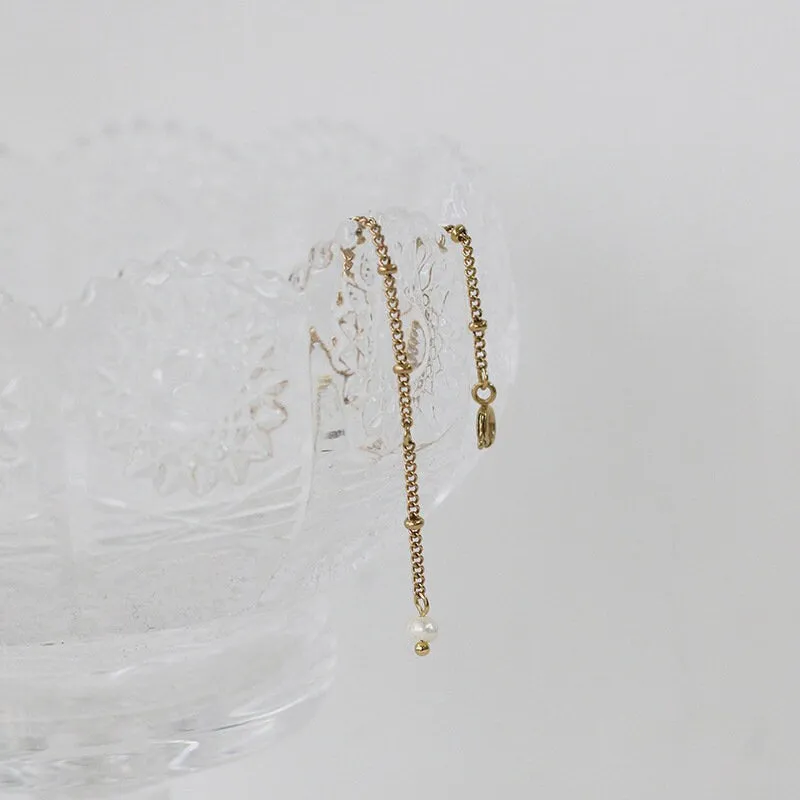 Dainty Pearl Bracelet, Natural Fresh Water Pearl Bracelet, Pearl Bracelet, 18K Gold Color Bracelet, Bridesmaid Bracelet, Wedding Bracelet