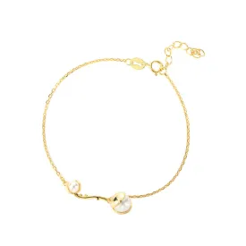 Dainty Silver Pearl Bracelet