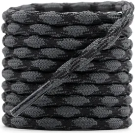 DELELE 2 Pair Round Wave Shape Non Slip Heavy Duty and Durable Outdoor Climbing Shoelaces Hiking Shoe Laces Shoestrings
