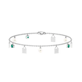 Designer Freshwater Pearl Chain Bracelet with Lock Charms