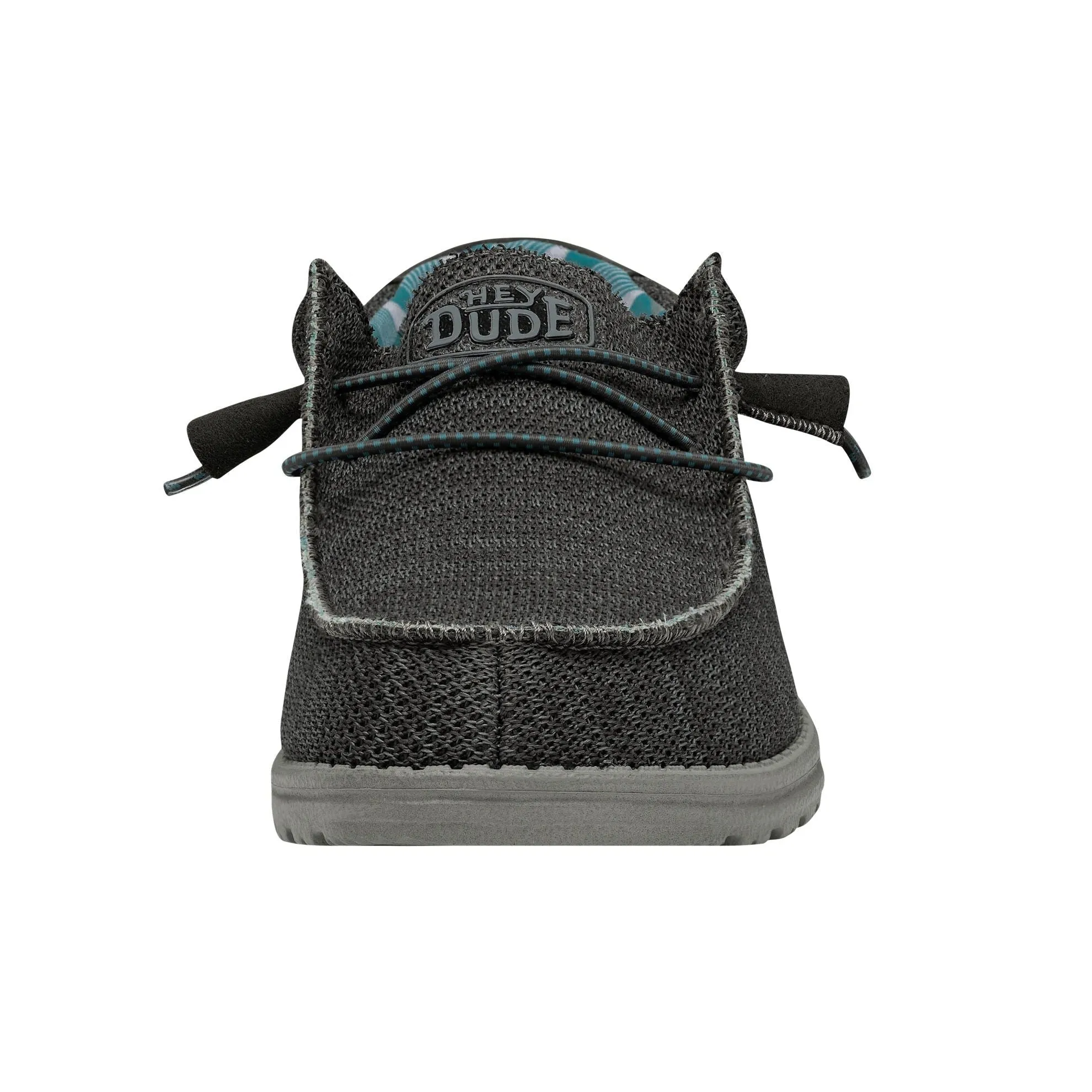 Dude Wally Sox Mens Charcoal Textile Slip On Shoes