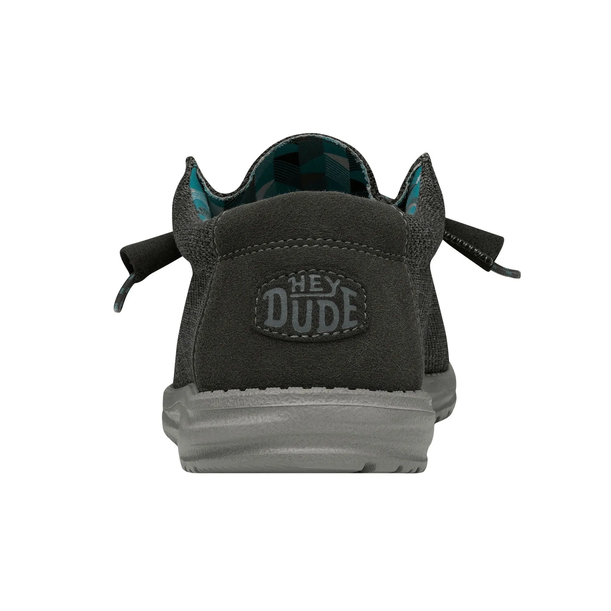 Dude Wally Sox Mens Charcoal Textile Slip On Shoes