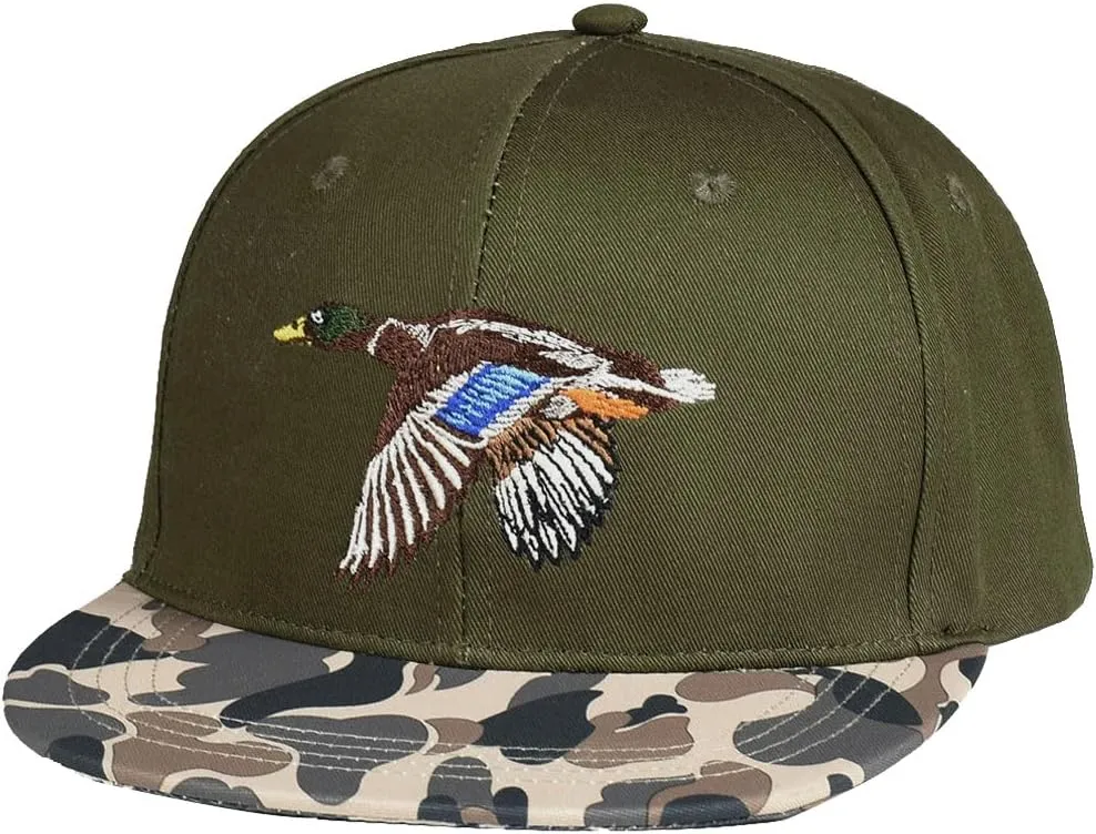 EDTREK Performance Outdoorsman Snapback Truck Hat with Flat Brim - Unique Animal Embroidery