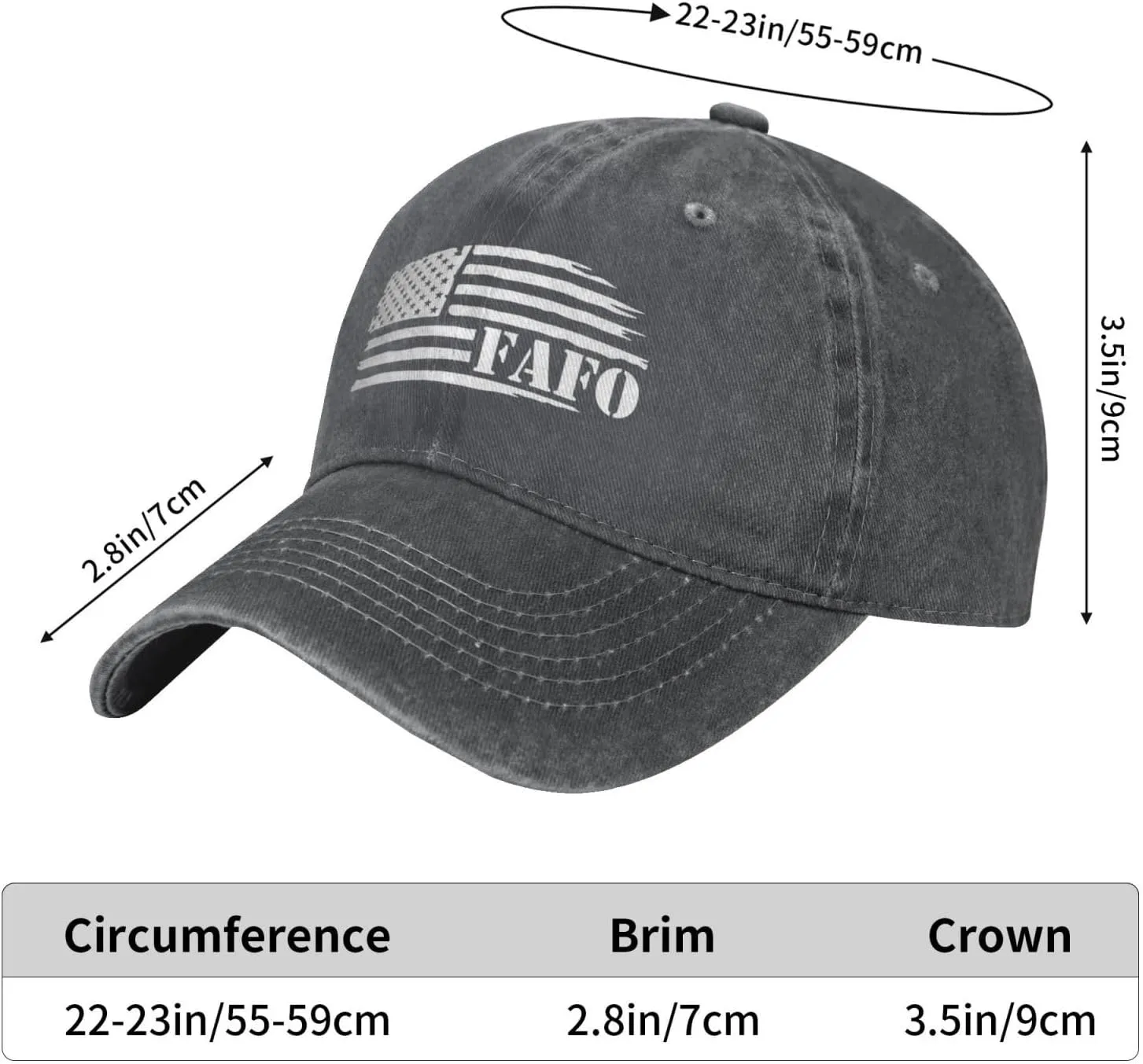 Fafo Hat Around and Find Out Fafo You Cap for Trucker Adjustable Baseball Cap Fashion Hats Black Caps