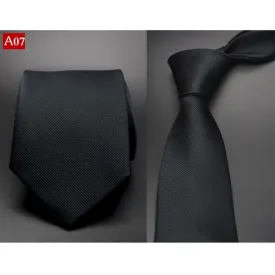 Fashion Hand Tie 8cm Formal Suit Business Wear Necktie Meeting Interview Office Wedding Men's Groom Black Red Striped
