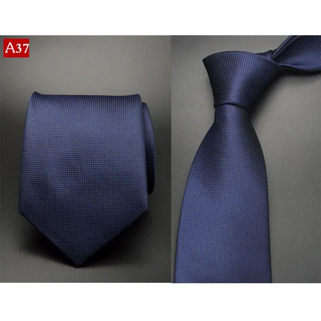 Fashion Hand Tie 8cm Formal Suit Business Wear Necktie Meeting Interview Office Wedding Men's Groom Black Red Striped