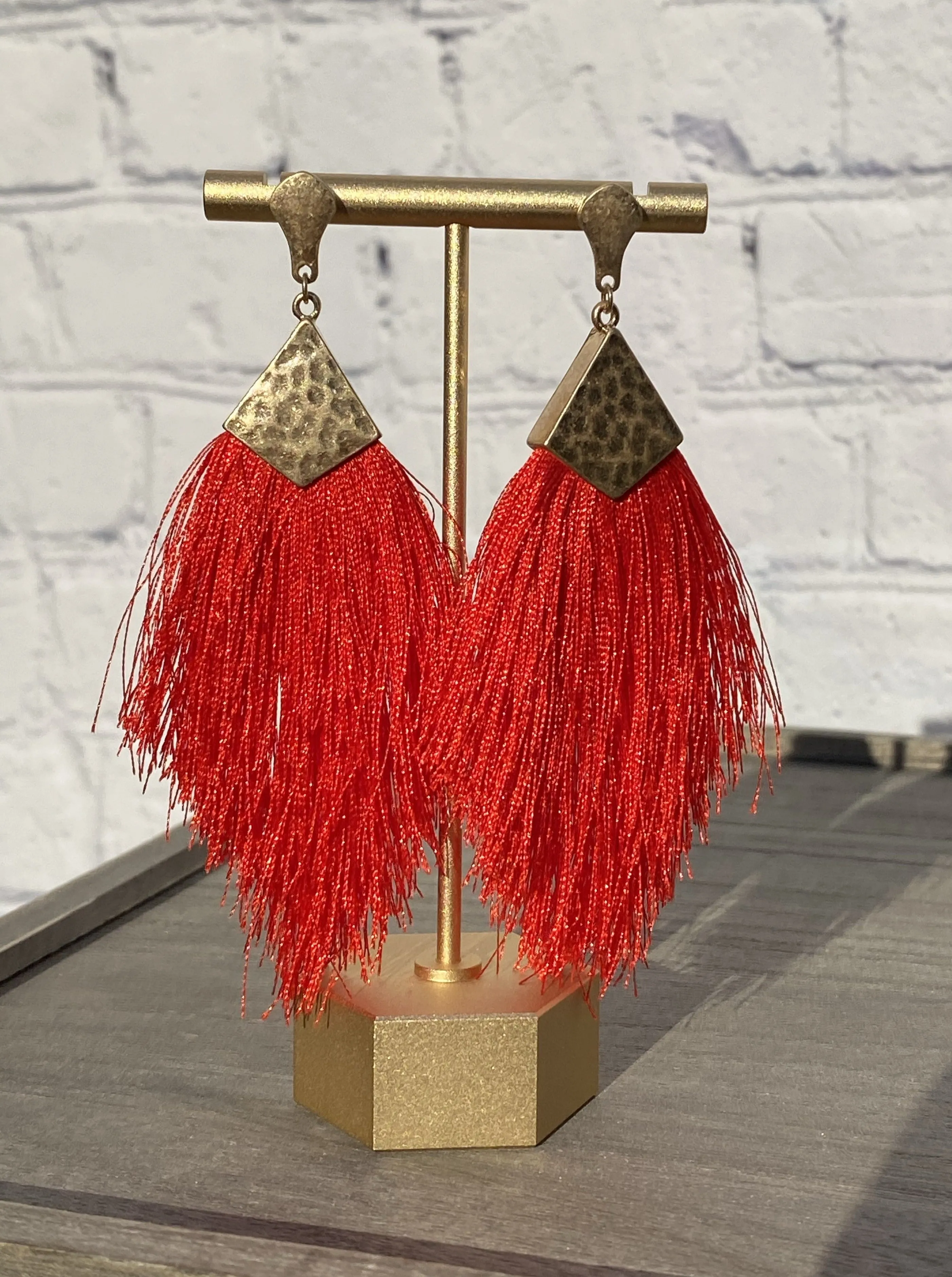 Gold Tassel Earrings