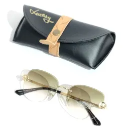 Green Gradient Rimless Sunglasses for Women