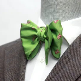 Green Men's Large Silk Bow Tie