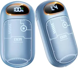 Hand Warmers Rechargeable - 7000mAh Electric Hand Warmer Reusable 2 Pack, LED Display, 20Hrs Warmth, 4 Levels Heat, Portable Charging Magnetic Pocket Heater for Men, Women, Raynauds, Hunting, Golf