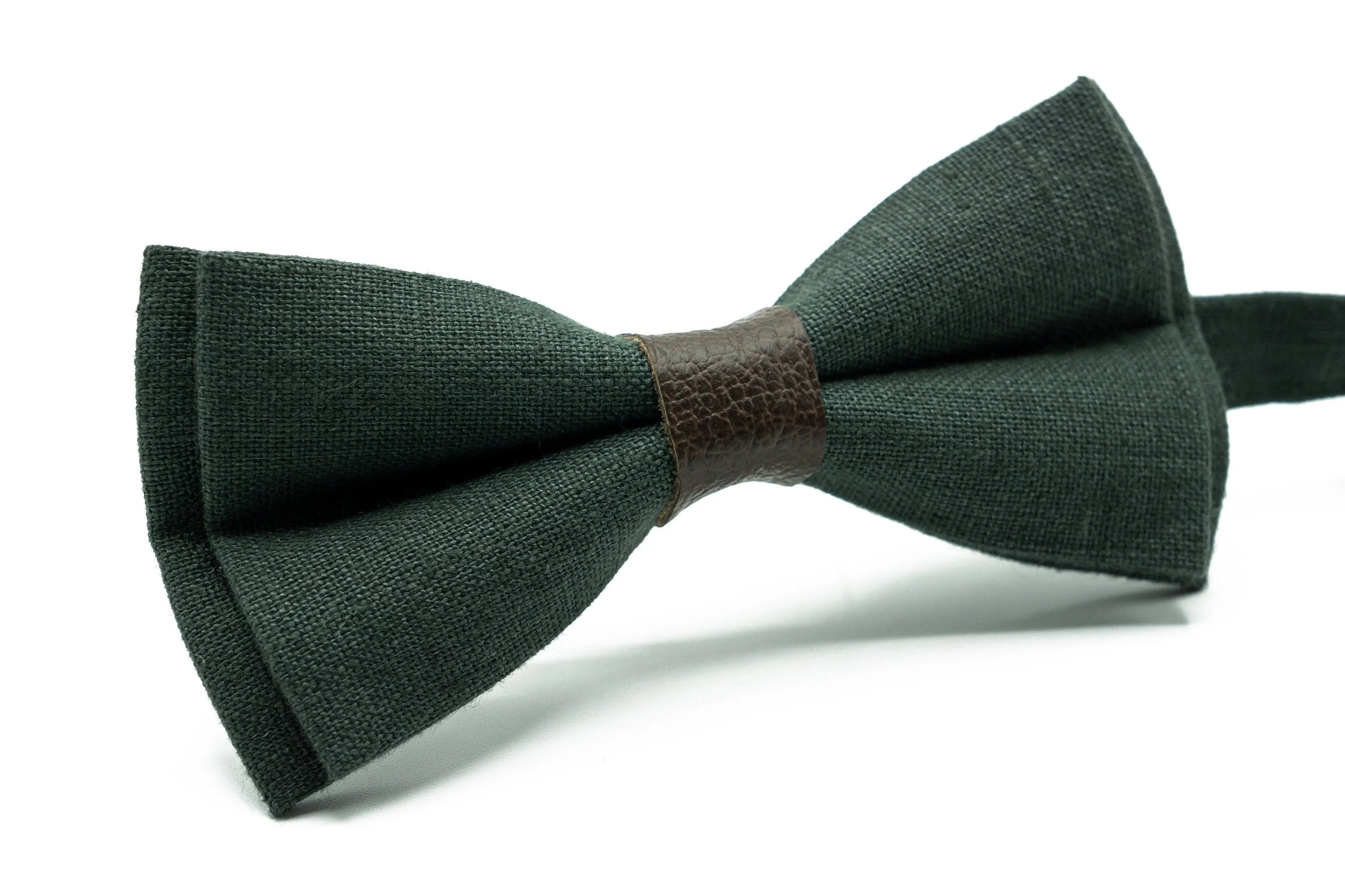 Hunter Green Bow Tie & Suspender Set - Men's, Boys', Toddler's Bow Ties and Suspenders, Baby Bow Tie, Wedding Accessories