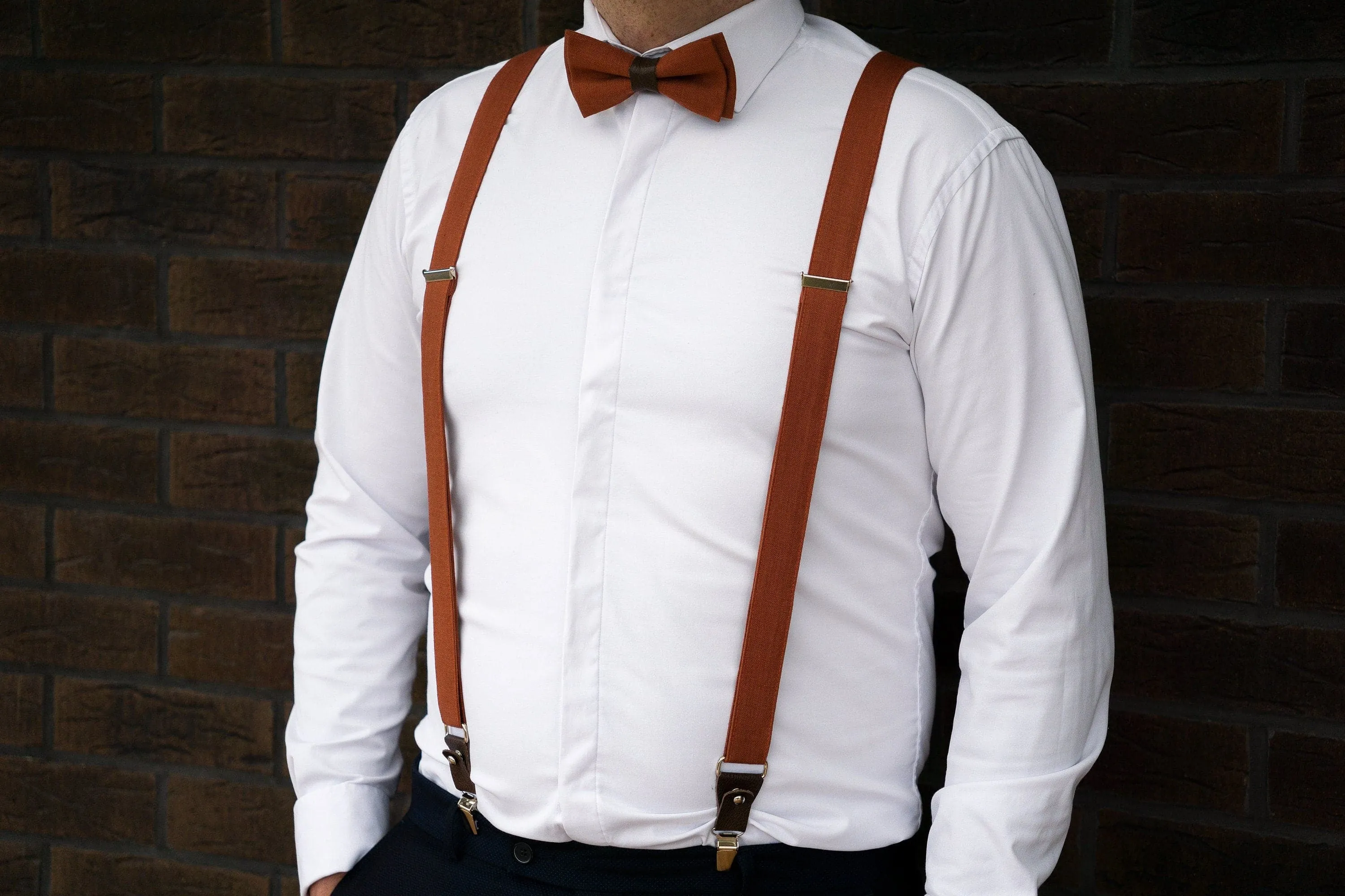 Hunter Green Bow Tie & Suspender Set - Men's, Boys', Toddler's Bow Ties and Suspenders, Baby Bow Tie, Wedding Accessories