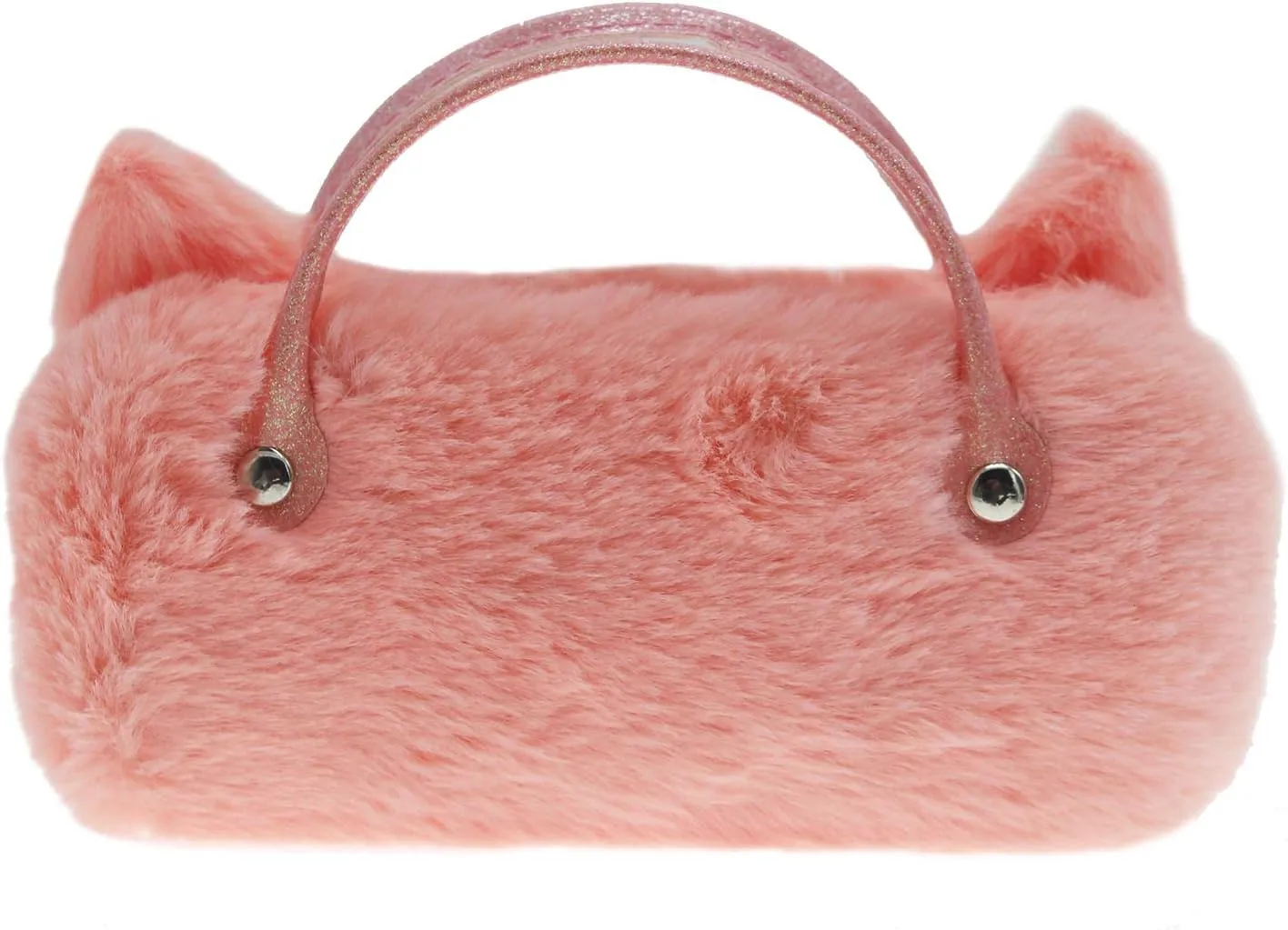 Kids Girls Boys Fluffy Faux Fur Unicorn Eyeglass Case Plush Eyewear Glasses Case Hard Shell with Handle