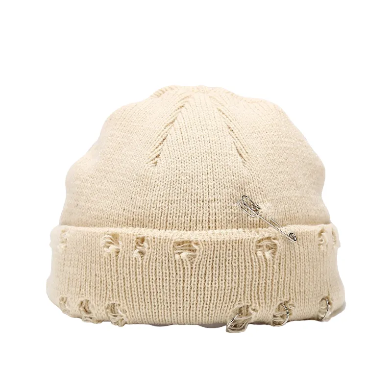 Knitted Distressed Beanie