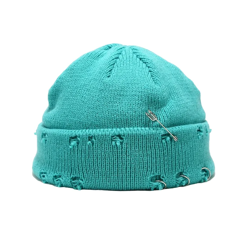 Knitted Distressed Beanie