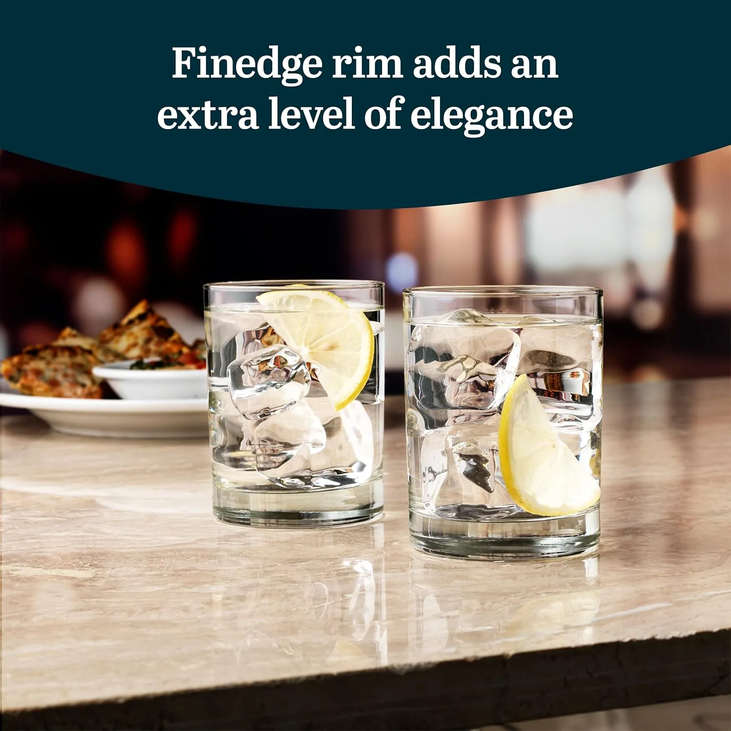 Libbey Heavy Base Double Old Fashioned Glasses - Elegant Whiskey Glasses Set of 12 - Dishwasher Safe Cocktail Glass for Cocktails, Juice, and More