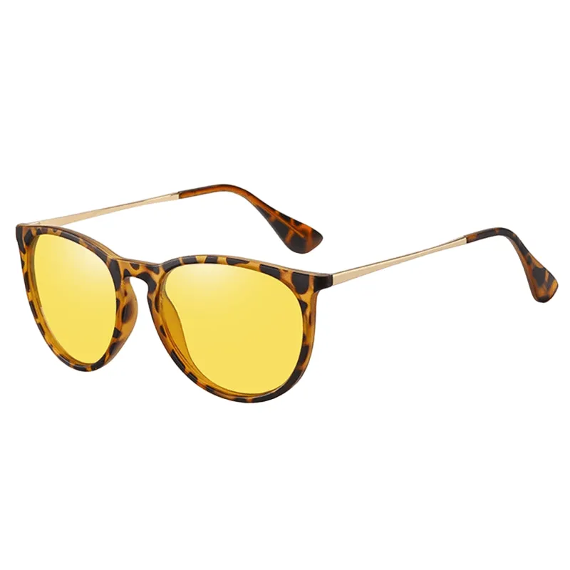 Lizbeth Retro Round Polarized Sunglasses