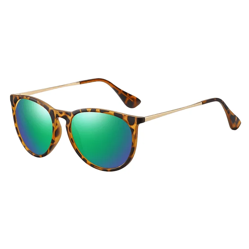 Lizbeth Retro Round Polarized Sunglasses