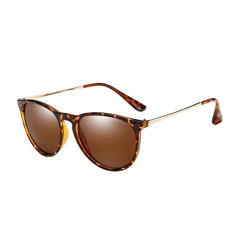 Lizbeth Retro Round Polarized Sunglasses