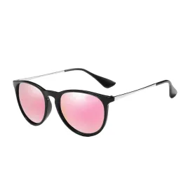 Lizbeth Retro Round Polarized Sunglasses