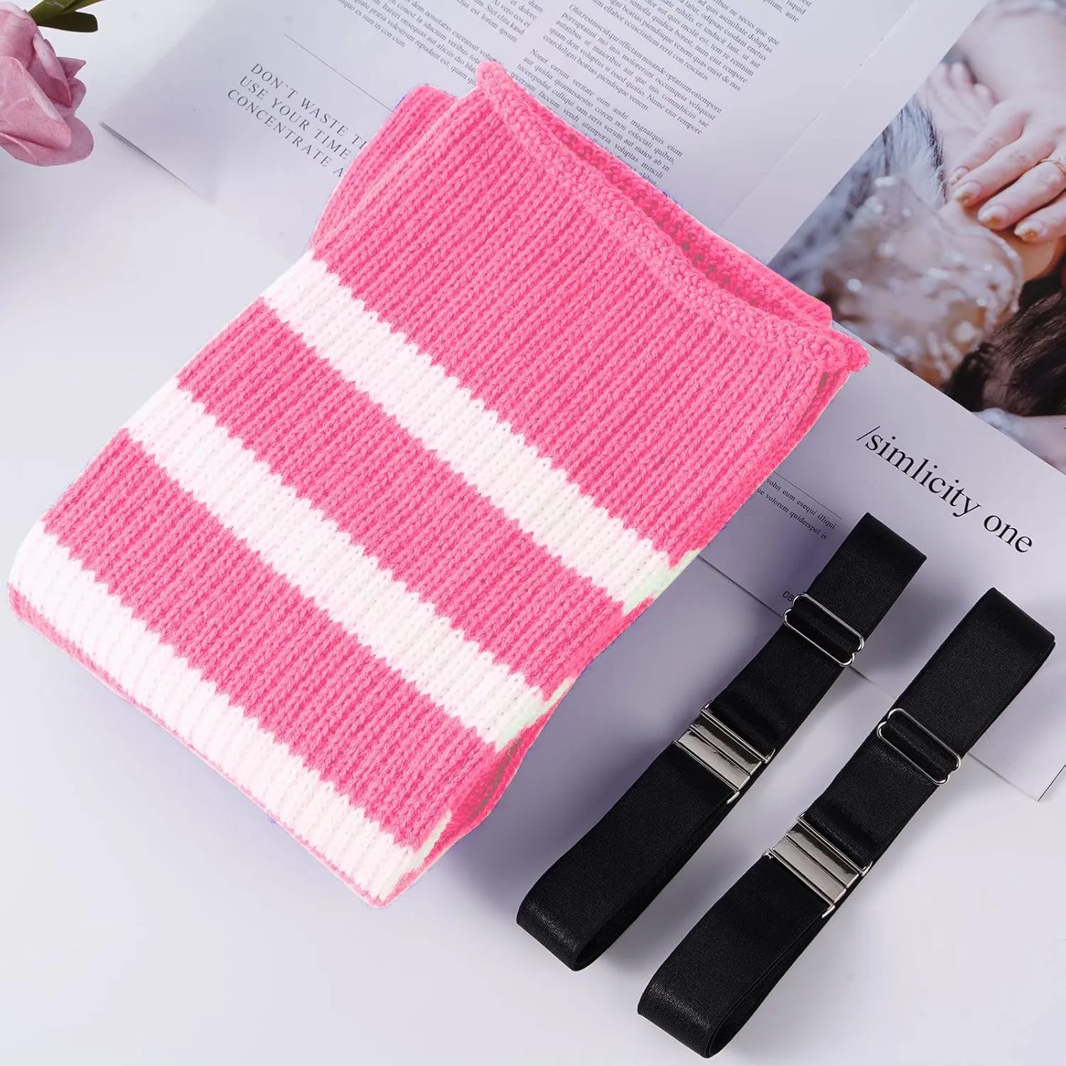 LOUSGUTA Plus Size Thigh High Socks for Thick Thighs- Extra Long Womens Cable Knitted Over Knee High Leg Warmer