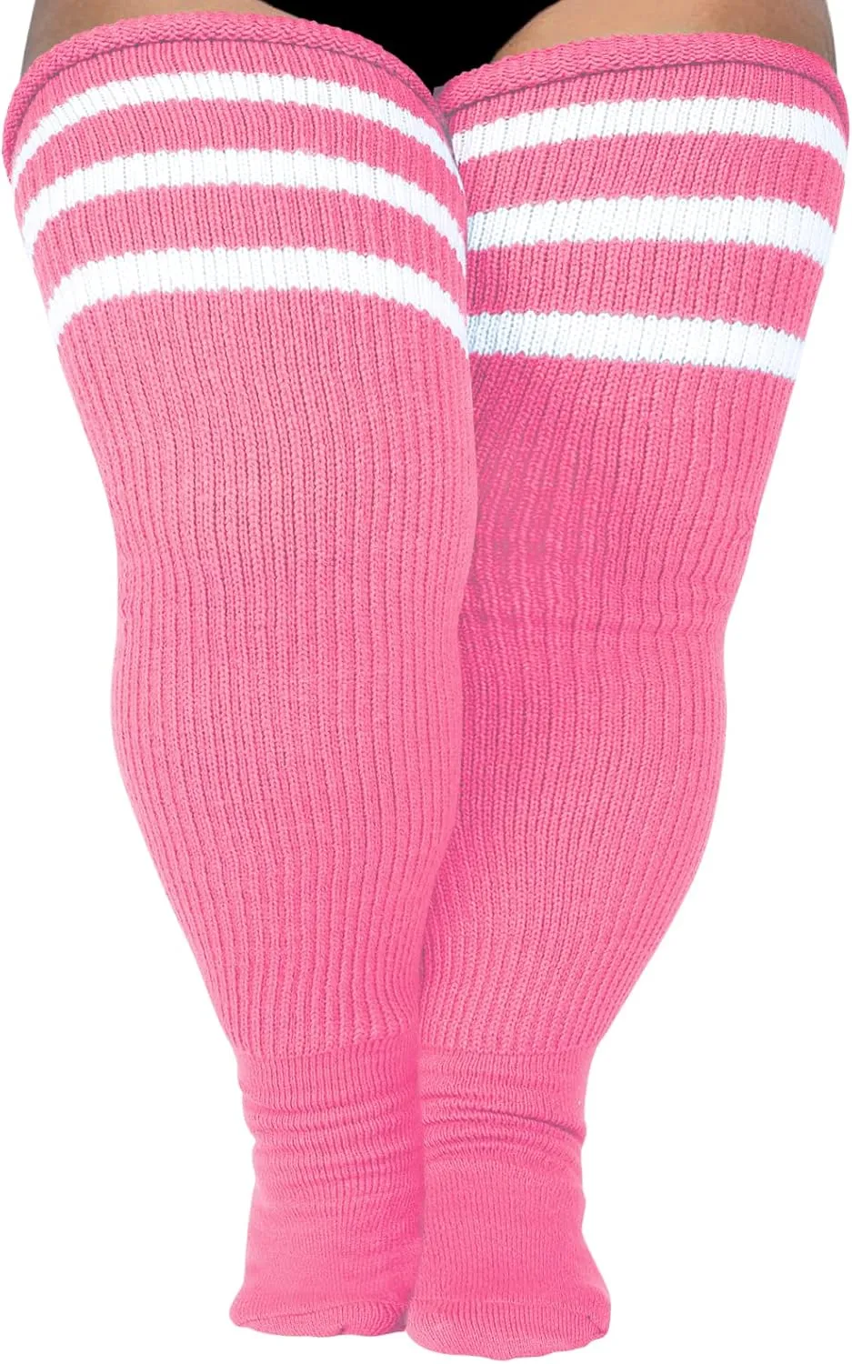 LOUSGUTA Plus Size Thigh High Socks for Thick Thighs- Extra Long Womens Cable Knitted Over Knee High Leg Warmer