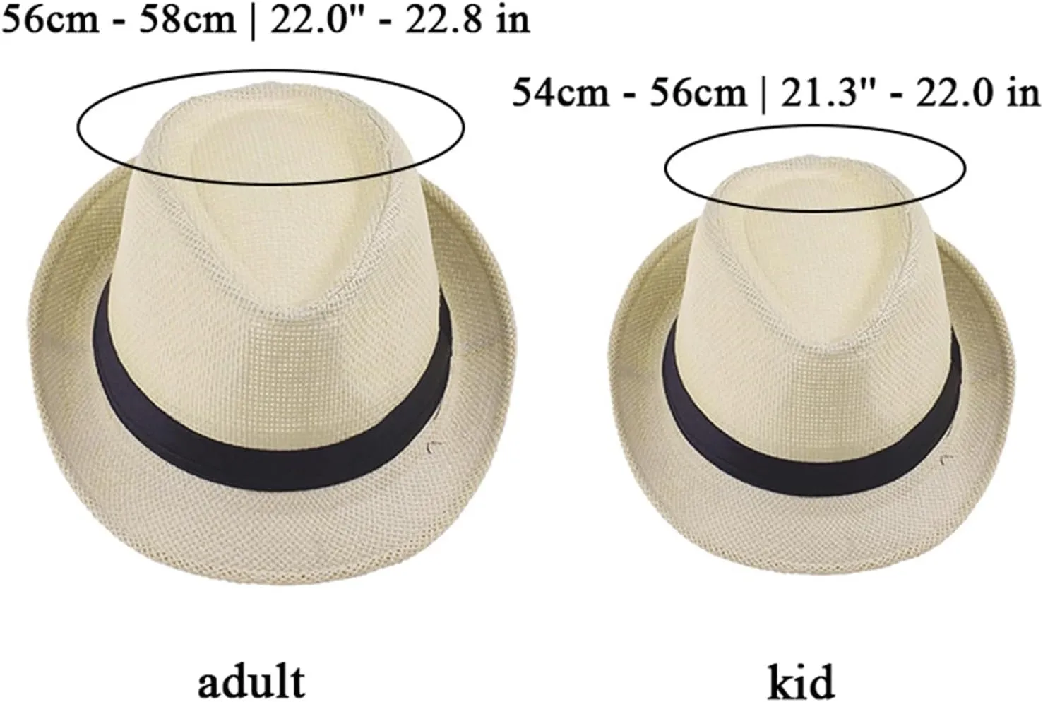 Men & Kids Jazz Hat Old Man Cap Short Brim Sun Hat Breathable Fedora Hat Summer Casual Straw