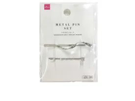 Metal Pin Set - Wave Silver Color -