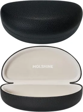molshine Hard Shell Sunglasses Case,Classic Large Glasses Case for Sunglass,Eyeglasses with Cleaning Cloth,Pocket